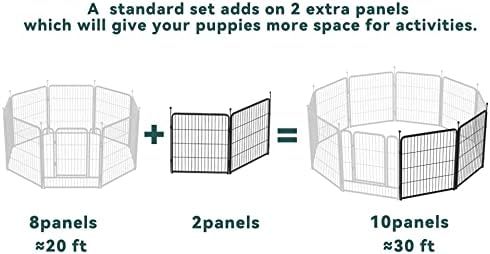 FXW Rollick Corral para Perros para Patio, RV Camping│Patentado, 24 Pulgadas 8 Paneles