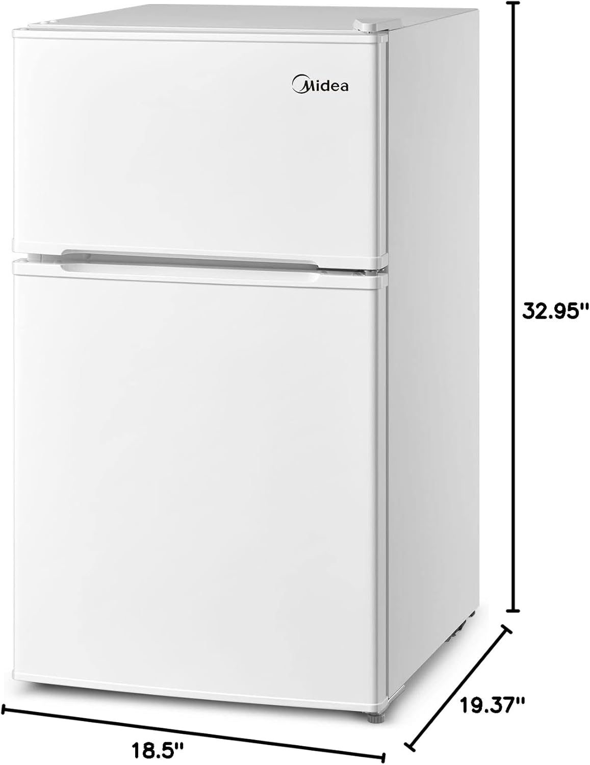 Midea WHD-113FSS1 Refrigerador compacto, 3.1 pies cúbicos, acero inoxidable
