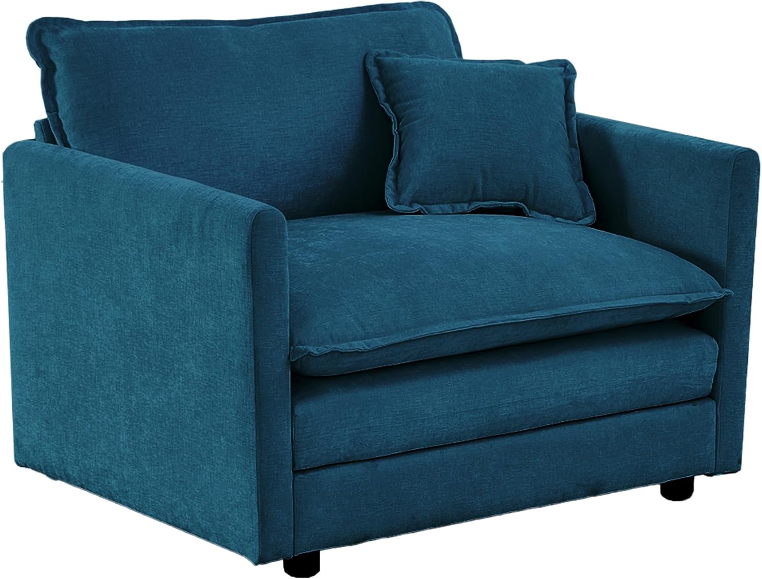Neylory - Sofá de dos plazas con 2 almohadas para sala de estar, recámara, departamento, 2 plazas de felpilla para asiento profundo