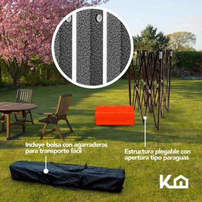 Toldo Carpa Impermeable Plegable Acero 2x2 M Bolsa