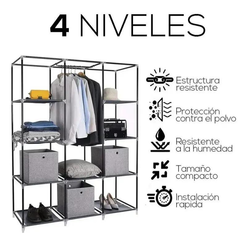 LERFM Closet Armable Ropero Rack Guardaropa Recamara Organización, Bonito, Práctico Y Resistente. Armario Plegable Organizador de Ropa,navidadRebajas de fin de año,Dazy ,Sheglam