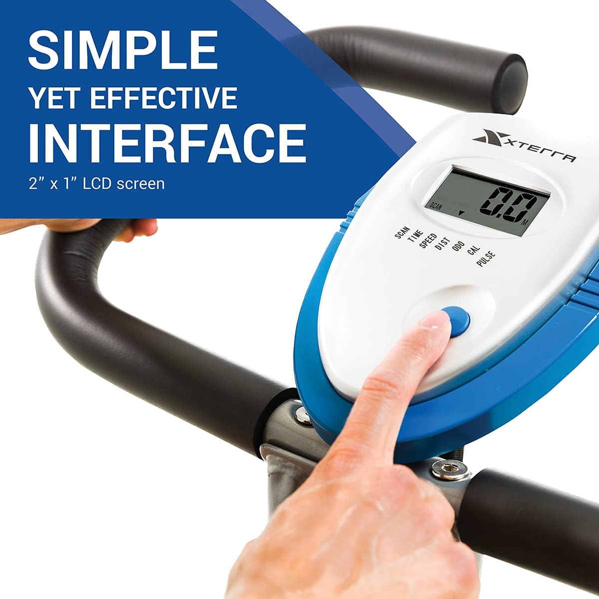 XTERRA Fitness bicicleta estática plegable, capacidad de peso de 220 libras