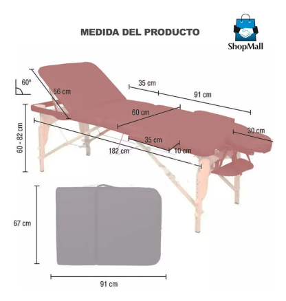 Cama De Masaje Portatil Plegable Uso Rudo Profesional Spa