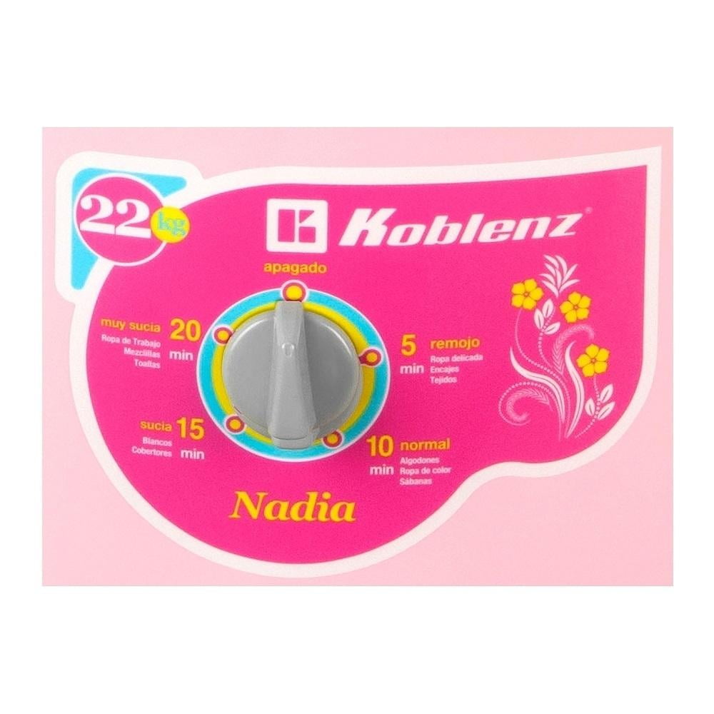Lavadora Koblenz Redonda 22 Kg Rosa