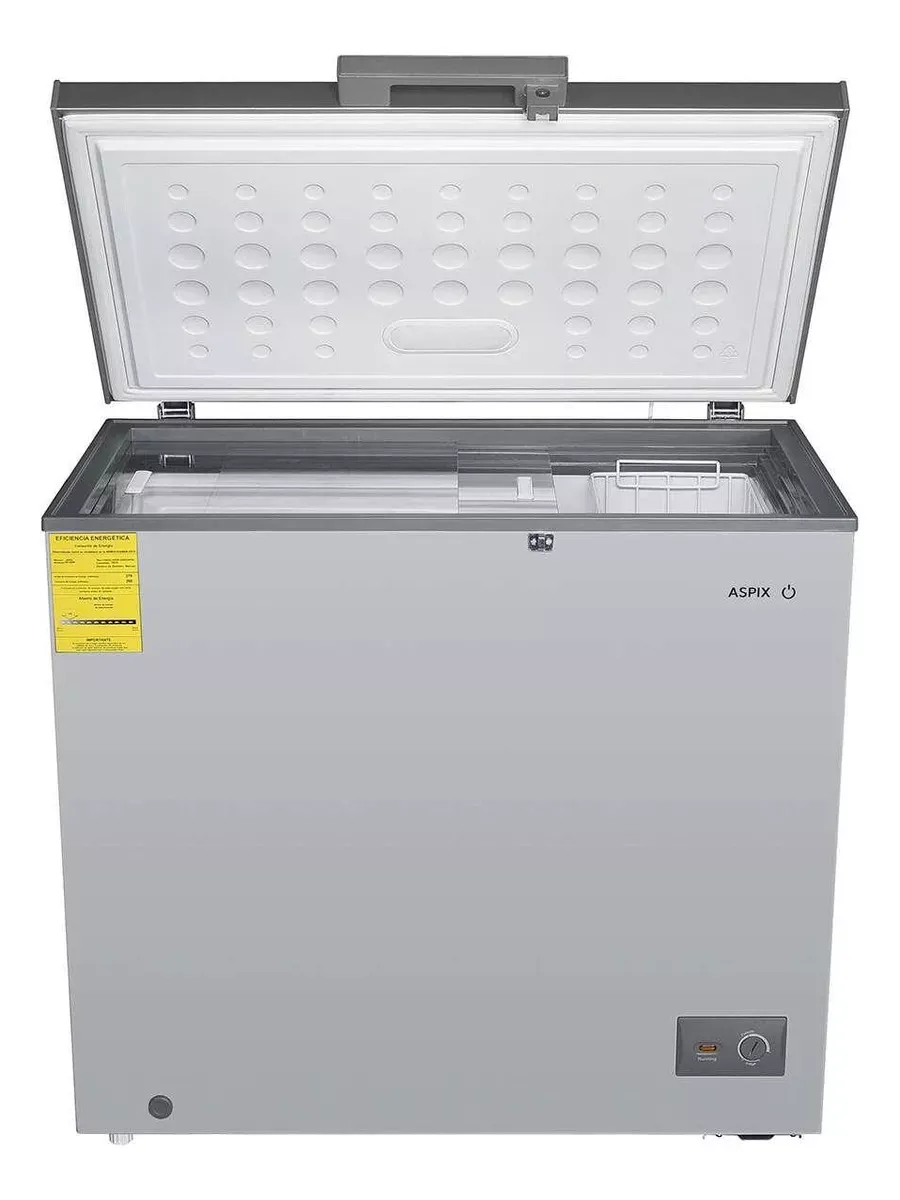 Congelador Aspix 7 Pies Gris Color Plateado(plata)