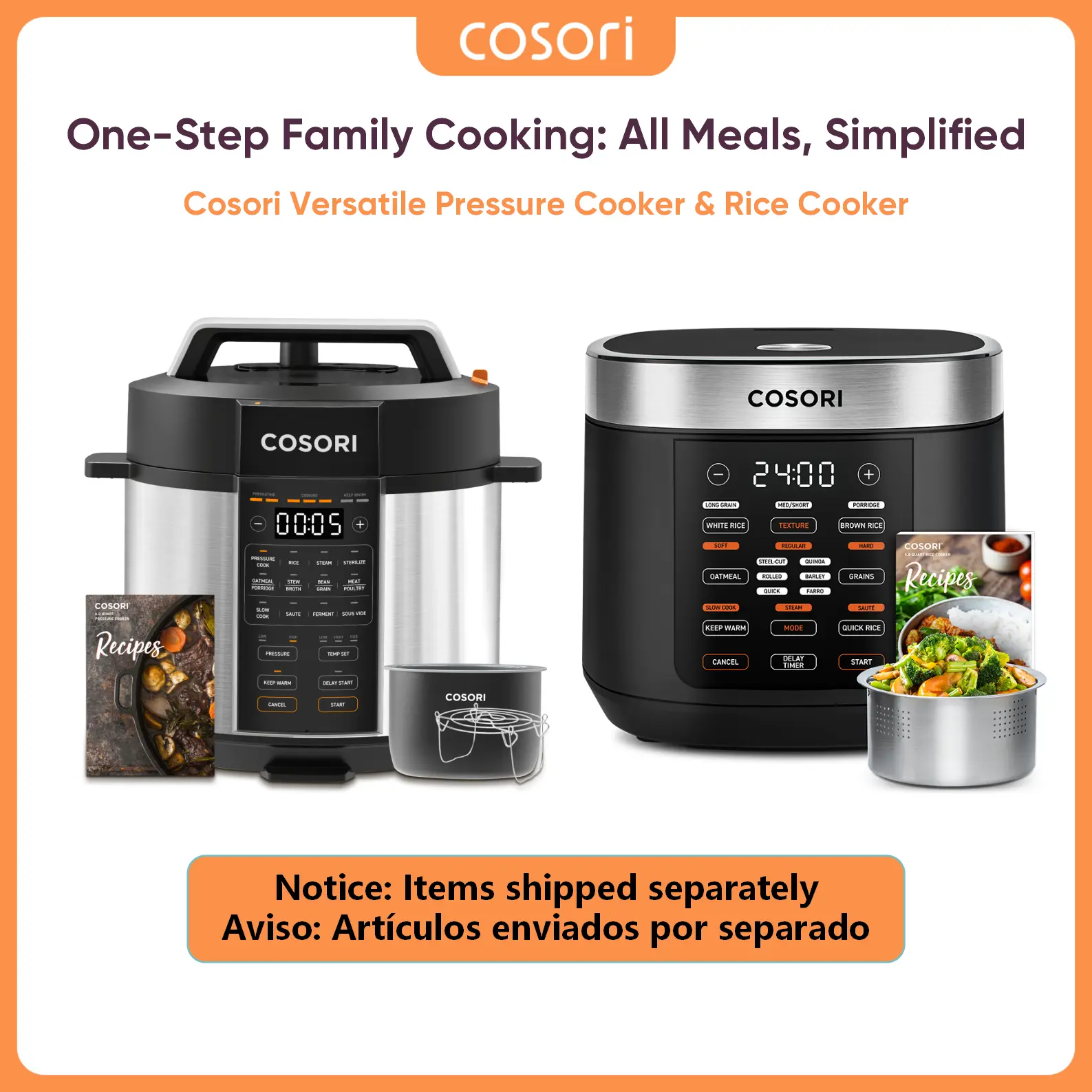 COSORI 9-in-1 6-qt Electric Instant Pressure Cooker - Instant Multi Cooker, 1100W Multifunction Kitchen Appliance with Rice, Sauté, Sous Vide, Sterilizer Modes, Stainless Steel & Aluminium Inner Pot, Safety Features,tiktokshopbacktoschool,home essentials