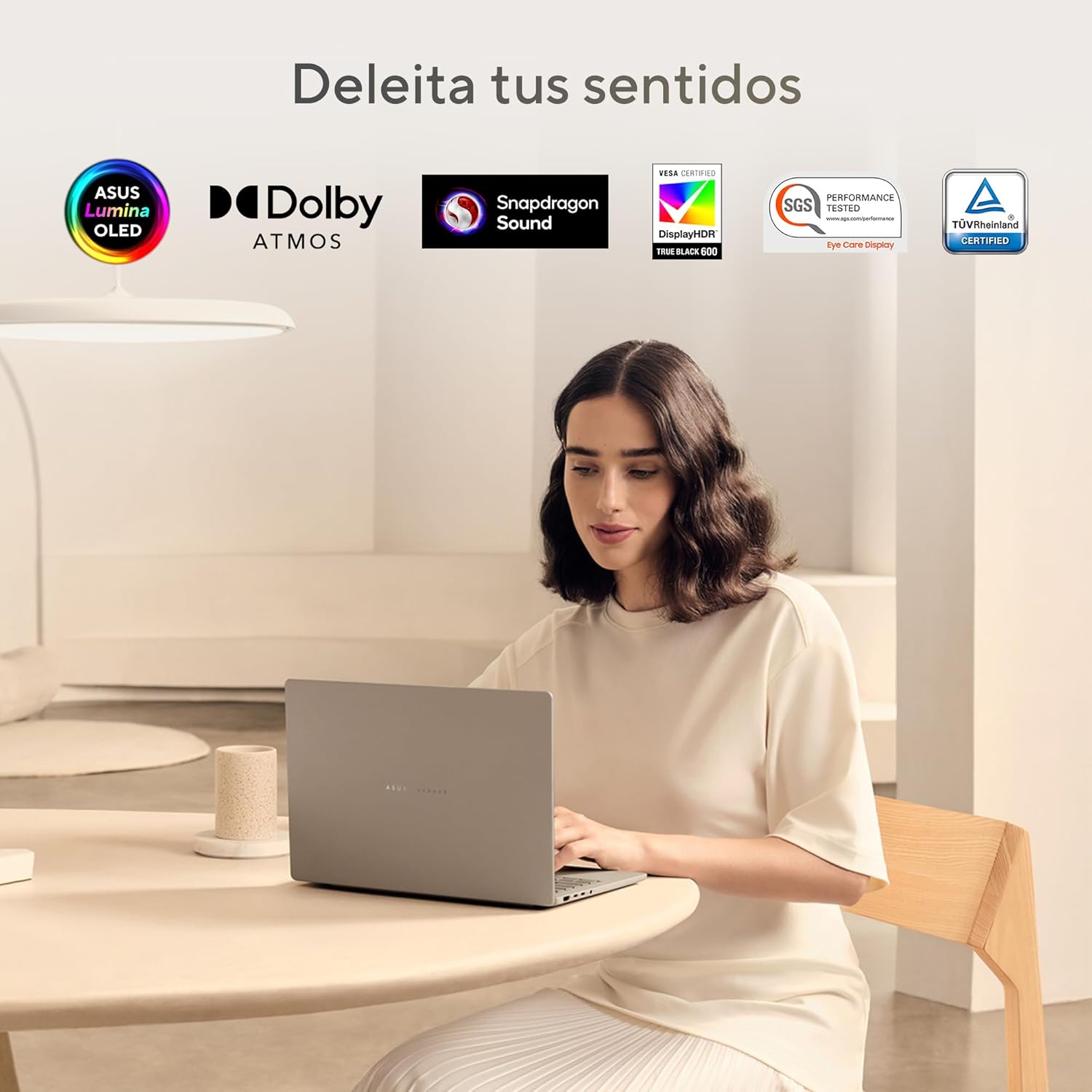 ASUS Laptop Zenbook A14/14 OLED/Snapdragon X X1 26 100/NPU hasta 45 TOPS/16GB RAM/512GB SSD/Cámara FHD con IR/Teclado Retroiluminado en Español/Funda(Garantía y Servicio en México)