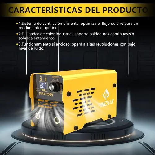 Soldadora Inverter Portátil MMA 110V, Tecnología IGBT, Pantalla Digital LED, Ligera, Función Antiadherente, Incluye Guantes, Ideal para Bricolaje y Reparación