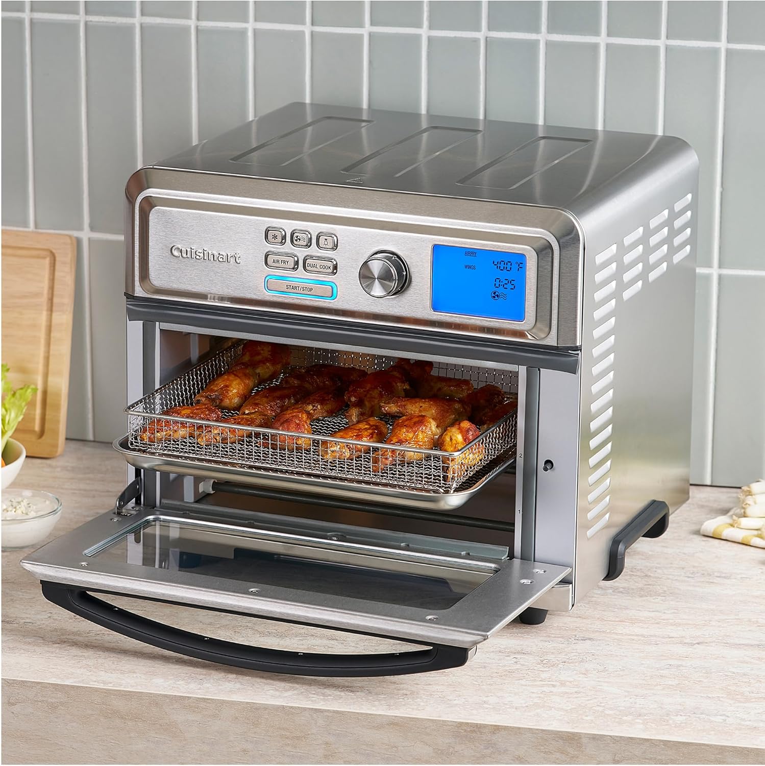 Cuisinart TOA-65 Horno Air Fryer Digital Deshidratador, Grande, Plata