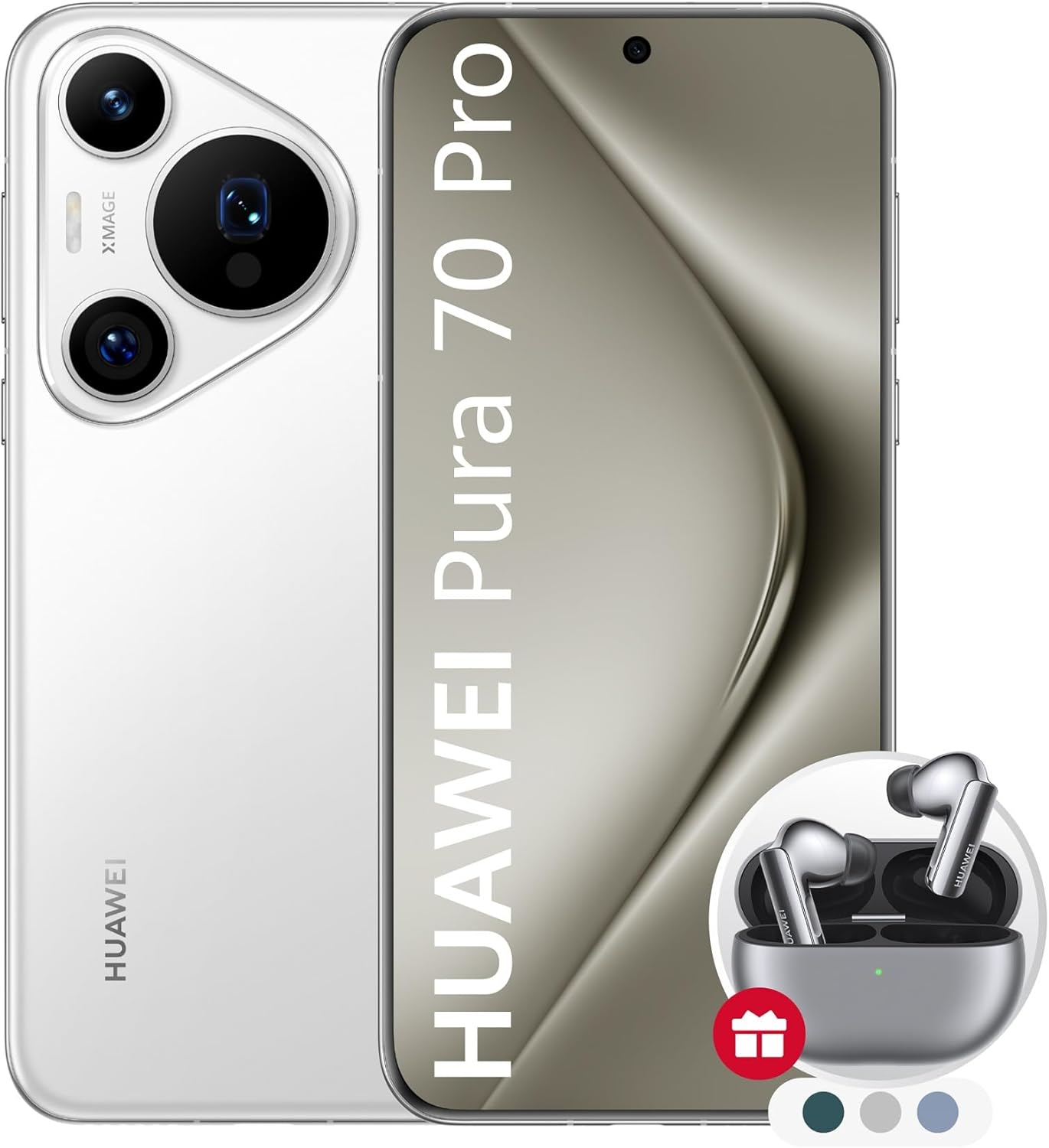 HUAWEI Pura 70 Ultra, 16GB+1TB, Instantánea ultrarrápida, Súper Macro con Ultra Iluminación, Cristal Kunlun Glass, Supercharge de 100 W, Batería de 5200mAh, Negro + FreeBuds Pro 3 (Color Aleatorio)