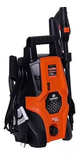 Hidrolavadora Alta Presión Daewoo Accesorios 1400w 1520 Psi Color Negro con Naranja
