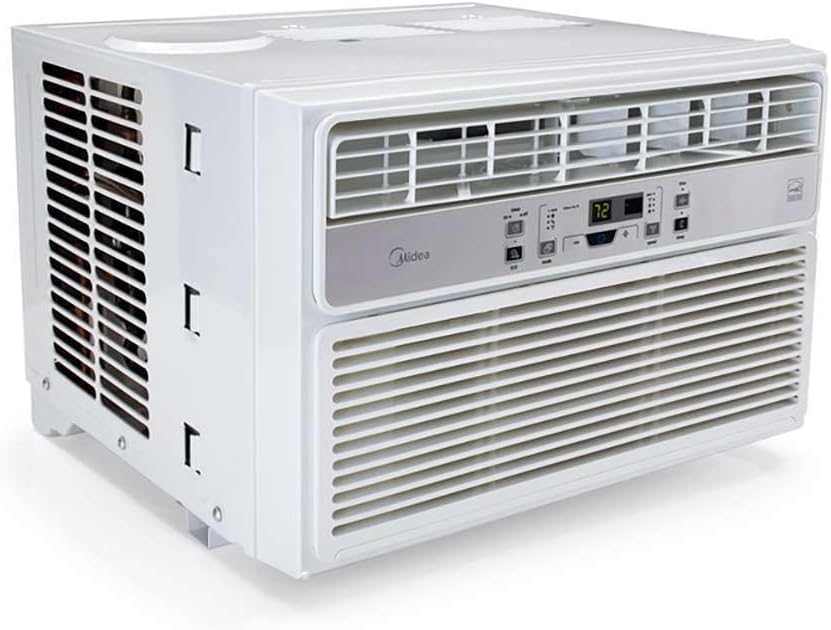 Midea 8.000-1200 BTU EasyCool aire acondicionado para ventana, deshumidificador y ventilador, enfriar, circular y deshumidificar hasta 350 metros cuadrados Ft, filtro reutilizable, control remoto-filtro de aire acondicionado