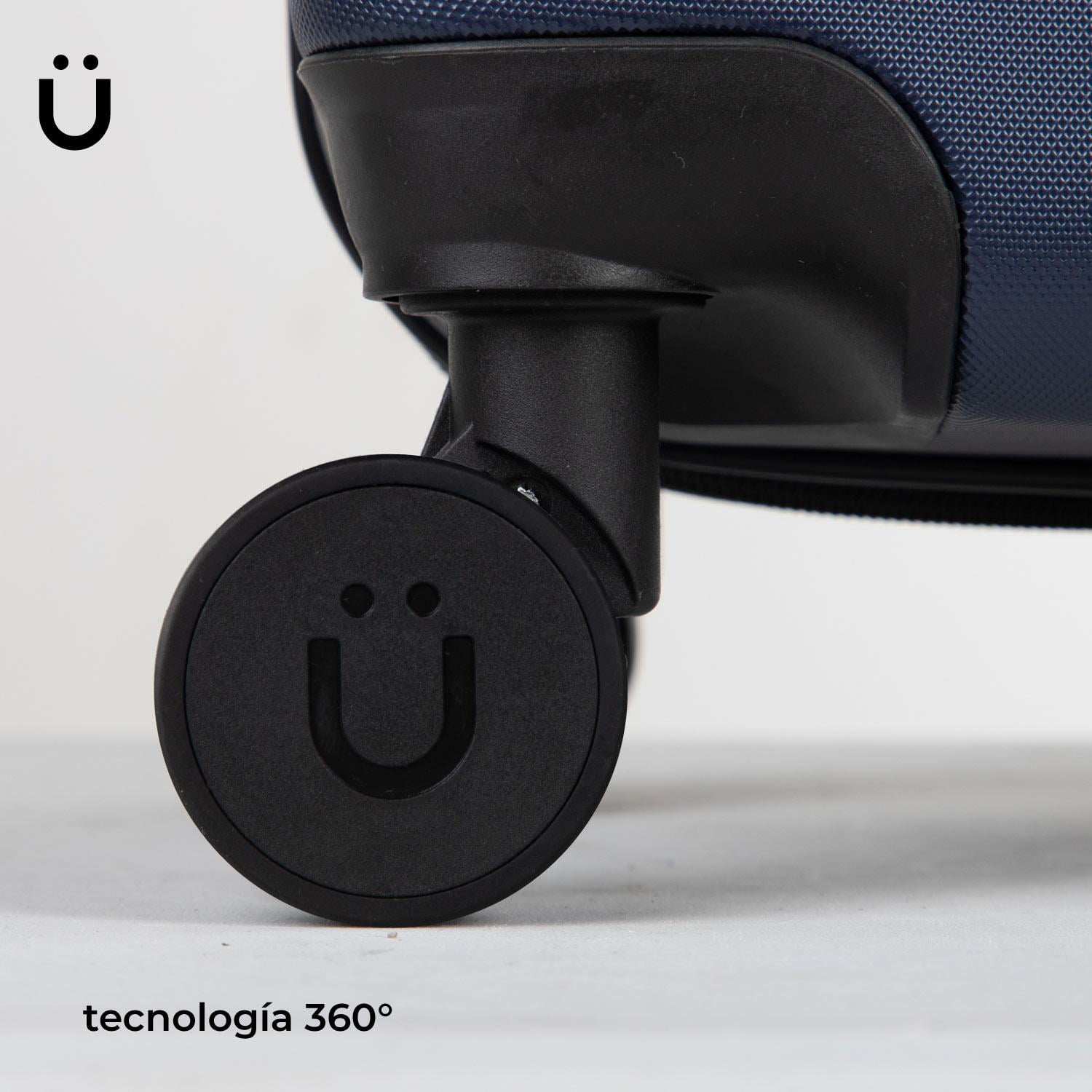 Juego 4 Maletas De Viaje Rigidas Ruedas 360 Bolsas De Viaje azul Rumbo RUM40