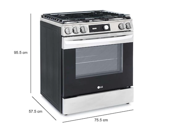 Estufa LG de Piso 30" con 5 Quemadores de Gas LRGL5841S