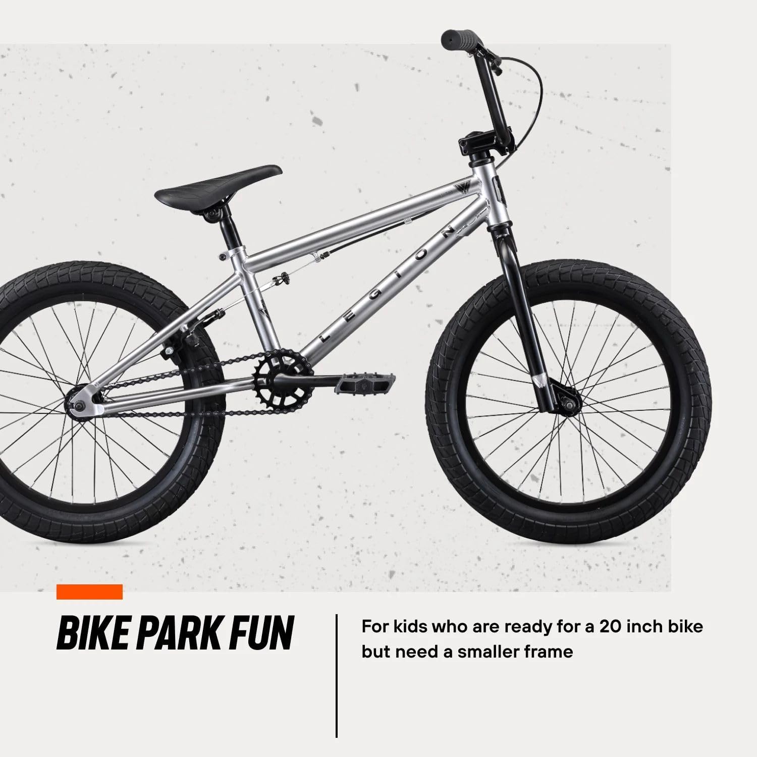 Mongoose Legion Freestyle Sidewalk Bicicleta BMX para niños y principiantes a usuarios avanzados, ruedas de 16-20 pulgadas (40.64 cm - 50.80 cm), marco de acero Hi-Ten, Micro Drive 25x9T engranaje BMX