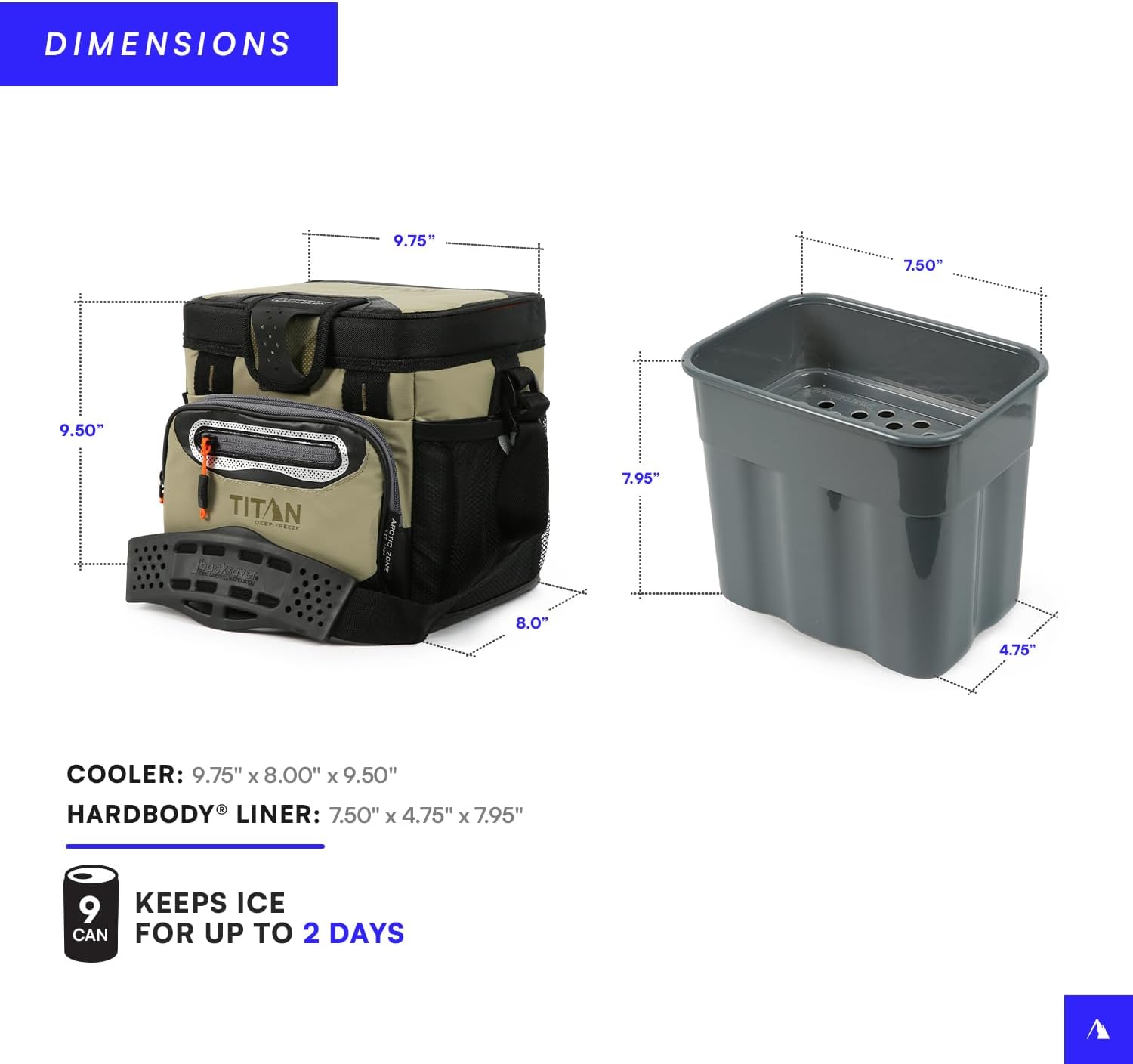 Congelador Arctic Zone Titan, 48 latas, congelador rígido sin cremallera, congelador verde musgo con aislamiento de congelación profunda, revestimiento rígido y SmartShelf-----Abridor de botellas