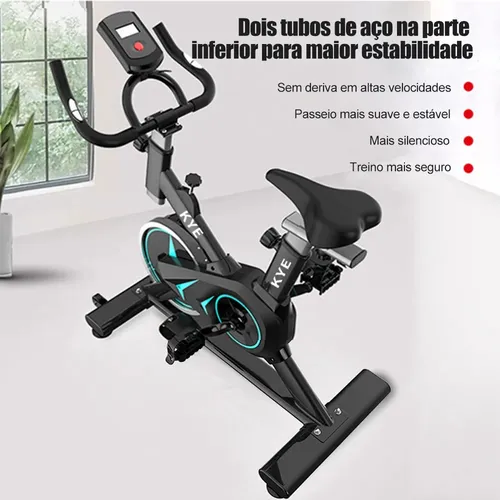 Kye Bicicleta De Spinning Fija 8kg Ejercicio Cardio Negro