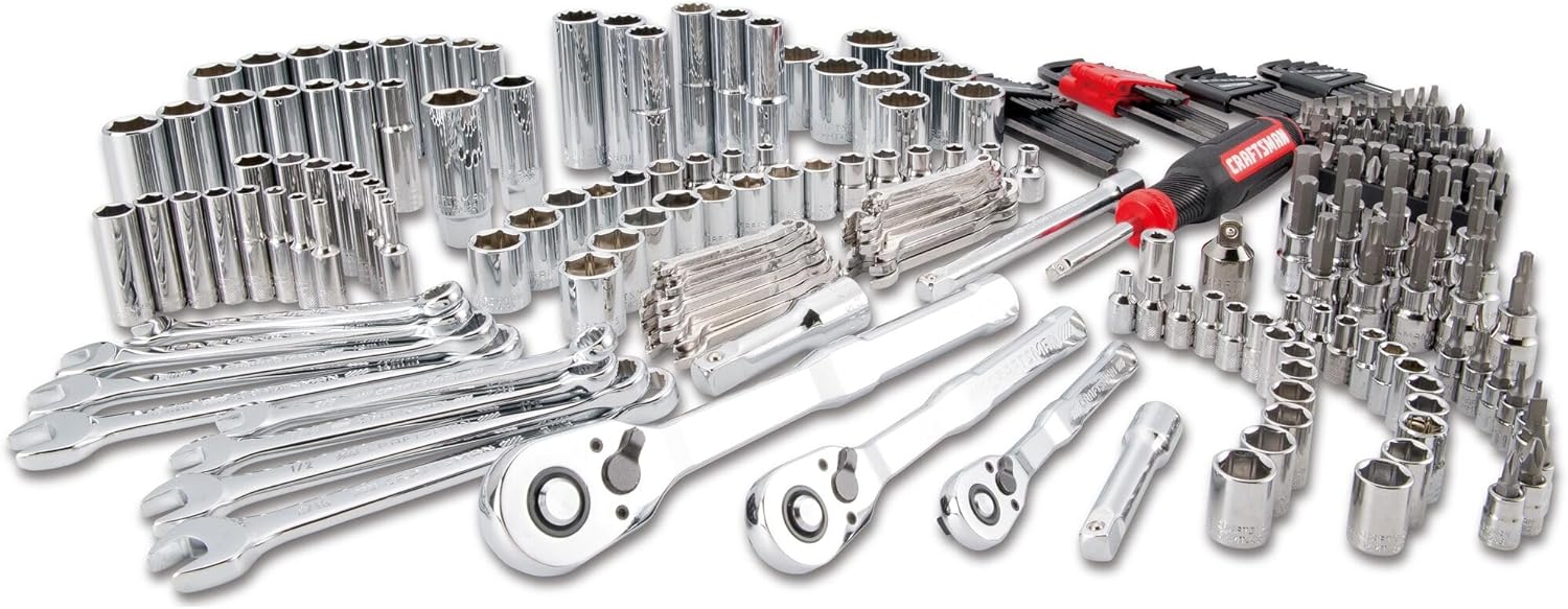 CRAFTSMAN Juego de herramientas mecánicas de 262 piezas, juego de dados maestros con caja de herramientas VERSASTACK de 3 cajones, juego de SAE/métrico (CMMT45309)