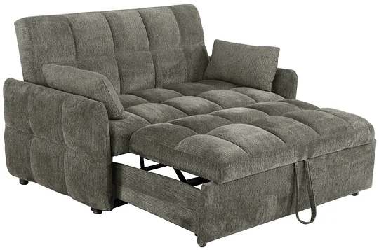 FrostGlen Tufted Cushion Sleeper Sofa Bed Dark Grey
