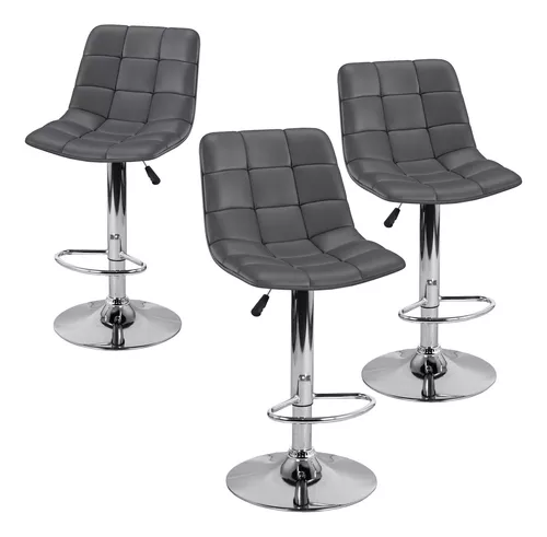 3pzs Bancos Con Respaldo Giratorios Para Barra Cocina Bar