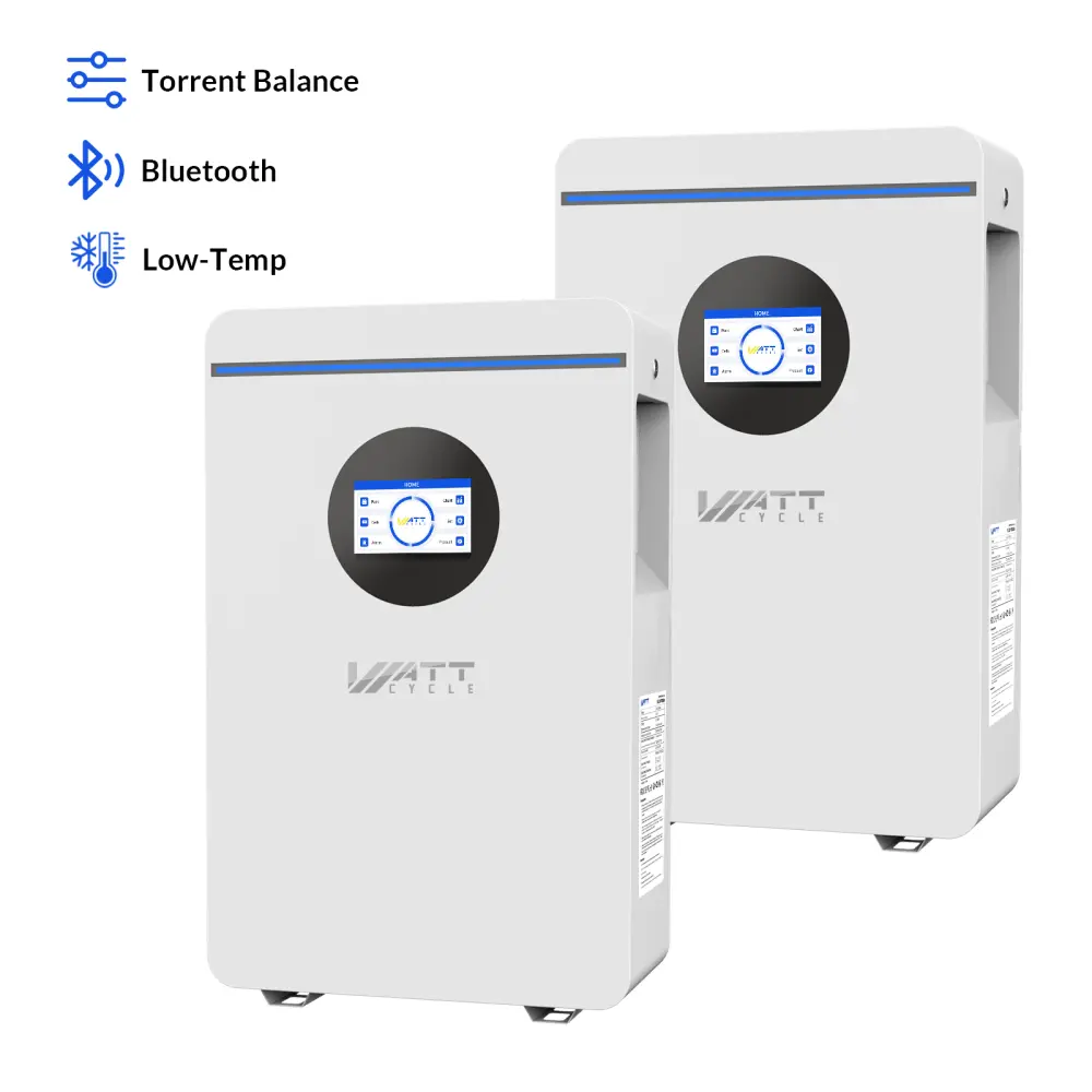 Batería LiFePO4 de 48V 100Ah 5.12kWh para respaldo de energía en el hogar, montaje en pared, con Bluetooth, ciclo profundo y compatible con sistema solar