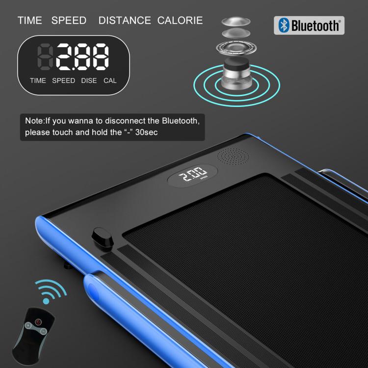 Caminadora plegable 7.5 MPH con app inteligente Bluetooth, control remoto y manija desmontable para casa y oficina