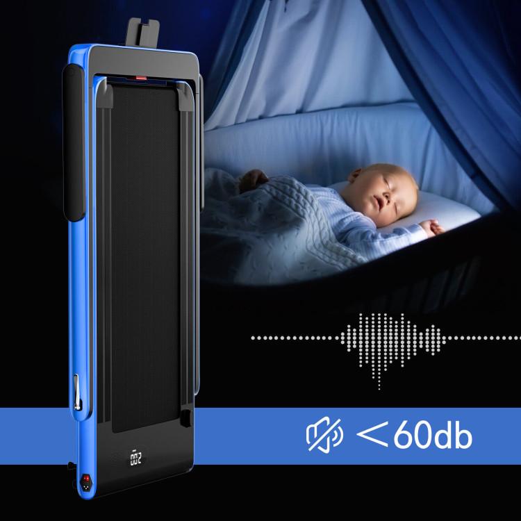 Caminadora plegable 7.5 MPH con app inteligente Bluetooth, control remoto y manija desmontable para casa y oficina