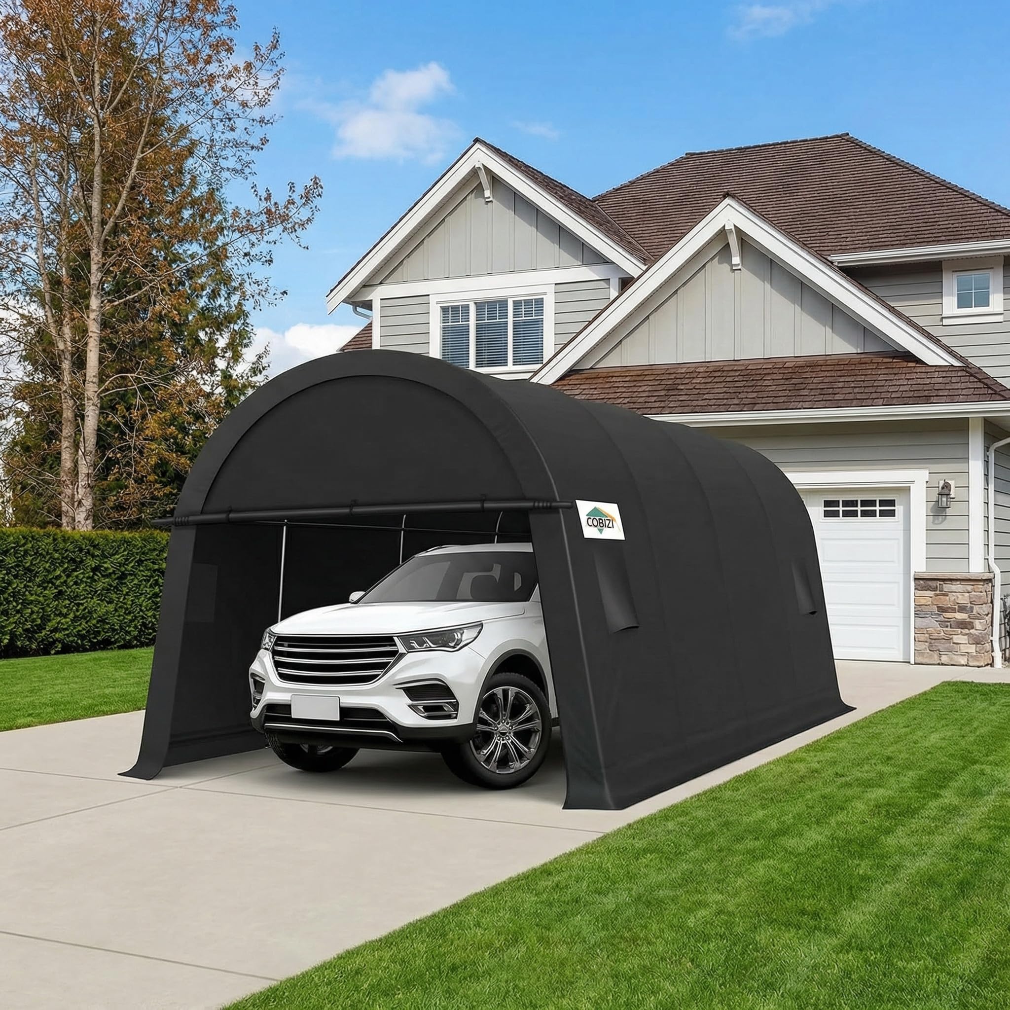 COBIZI Cochera portÃ¡til Resistente para cochera Nuevo Estilo Redondo