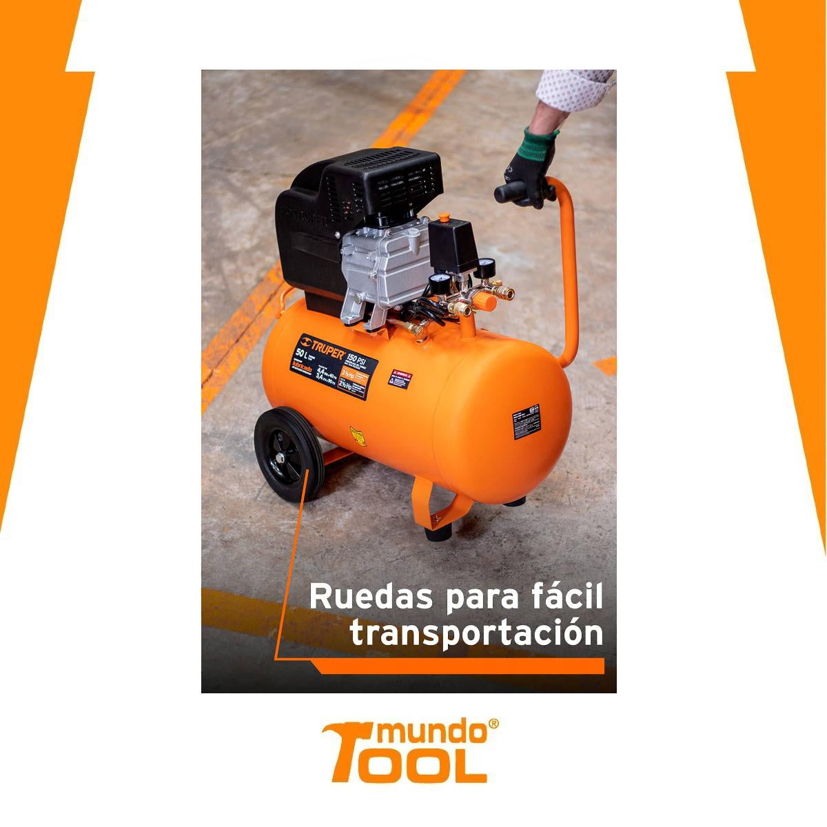 COMPRESORA 50 lt 2.5 HP HORIZONTAL TRUPER 15007 Truper COMP-50LT