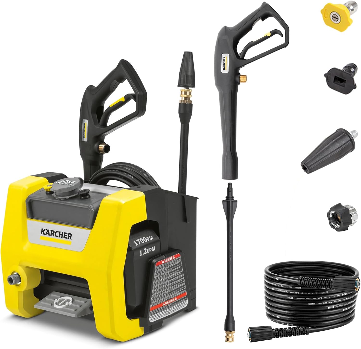 Karcher - Máquina limpiadora eléctrica a presión, K1700, Amarillo
