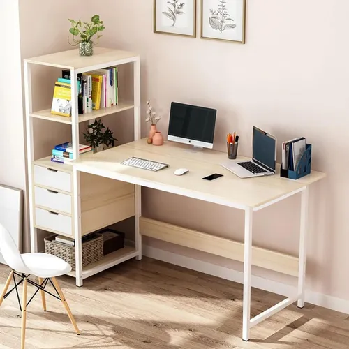 Escritorio De Computadora Con Combinación De Estantería 1.2m