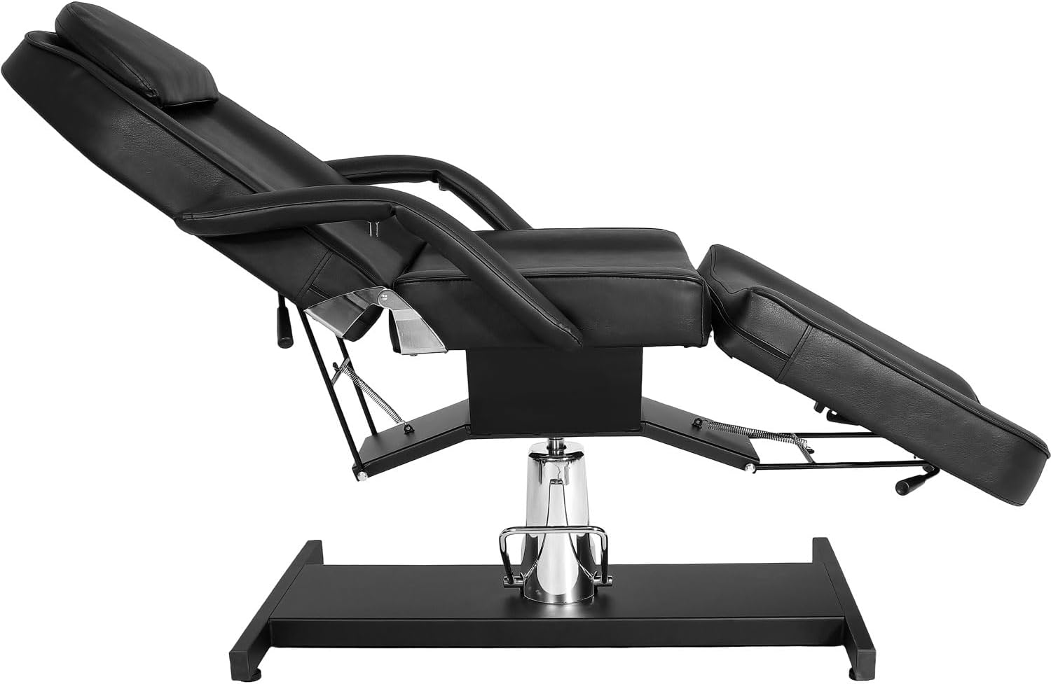 RACK & PACK Silla Sillon Reclinable para Masaje Profesional Lashista Skinker Giro 360° Respaldo 30° 10 Posiciones Soporta 150 Kg Sistema Hidraulico Camilla para SPA Tattoo Estructura Robusta
