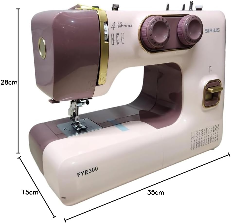 maquina de coser casera portatil hasta 24 puntadas (GREY GOLDEN)