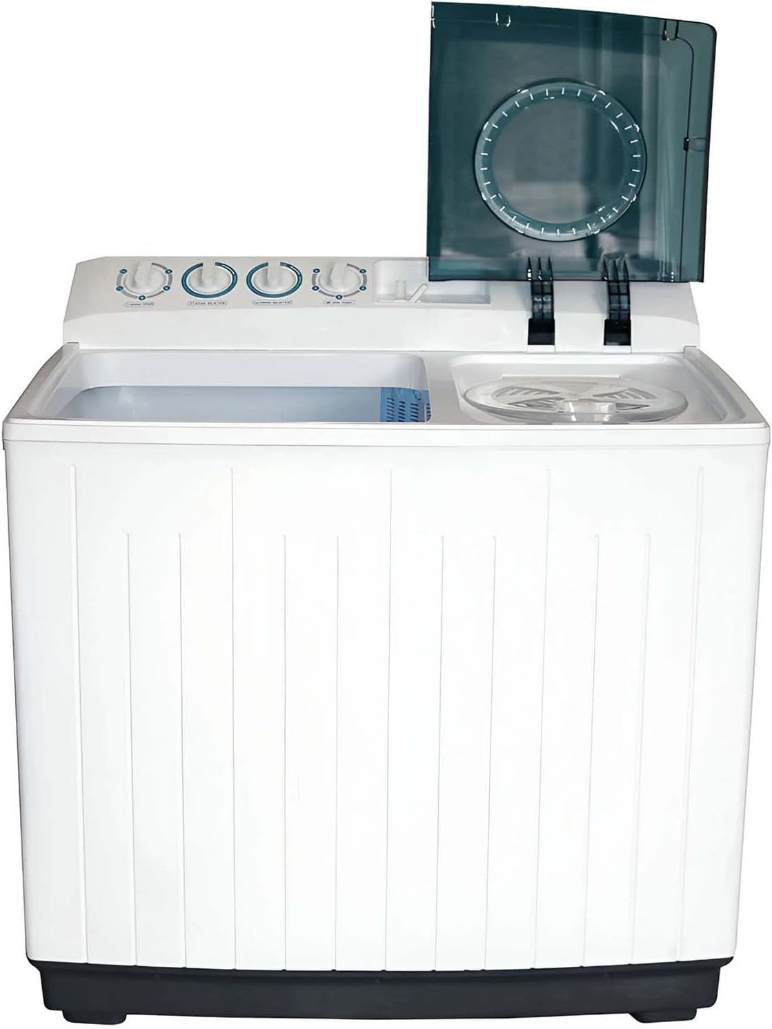 Koblenz Lavadora Dos Tinas de 22 Kg y 3 Velocidades con Secado Rápido y Lavado por Impulsor, Desagüe Manual, Timer de Lavado y Secado, Estructura de Plástico de Alta Resistencia, Blanca LDM-22B