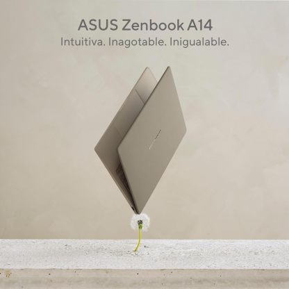 ASUS Laptop Zenbook A14/14 OLED/Snapdragon X X1 26 100/NPU hasta 45 TOPS/16GB RAM/512GB SSD/Cámara FHD con IR/Teclado Retroiluminado en Español/Funda(Garantía y Servicio en México)