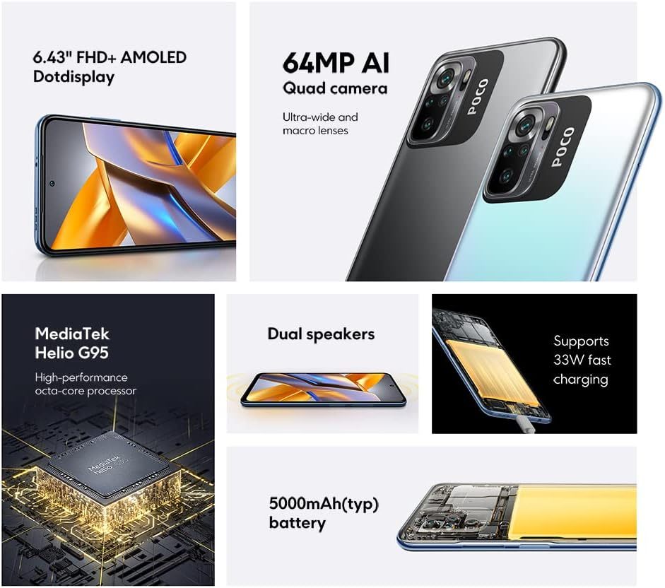 Xiaomi Smartphone M5s 6.43" 256GB/8GB Cámara 64MP+8MP+2MP+2MP/13MP Mediatek Android 12 Color Gris