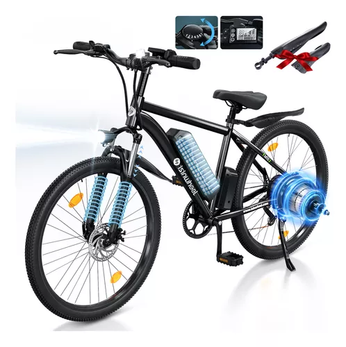 Bicicleta Eléctrica Para Adultos Motor De 1000 W De Potencia Máxima, Autonomía De 80 Km, Neumáticos De 26 Bicicleta De Montaña Eléctrica Para Desplazamientos Diarios Con Batería Extraíble De 10.4ah