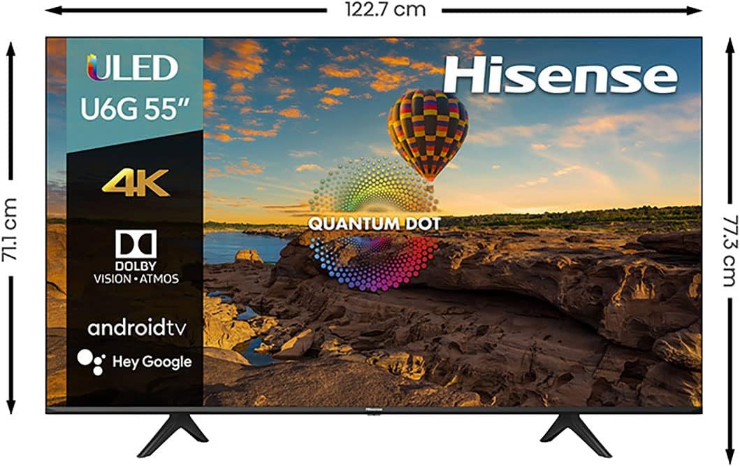 Hisense Pantalla QLED de 43" 43QD6N Google TV Works with Alexa 2024