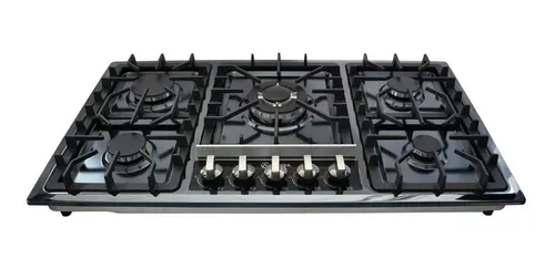 Combo Supra Parrilla A Gas 5 Quemadores Y Campana Pared 90cm
