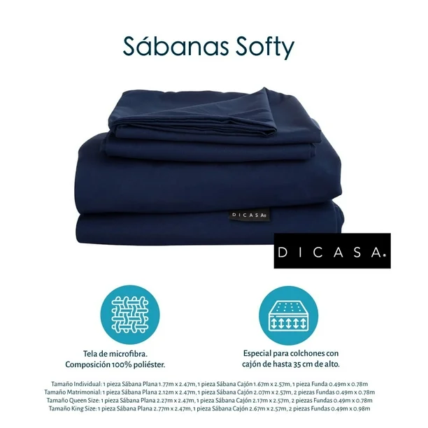 Colchón Queen Size Cupra DICASA Almohada One Sábanas Softy Protector de Colchón
