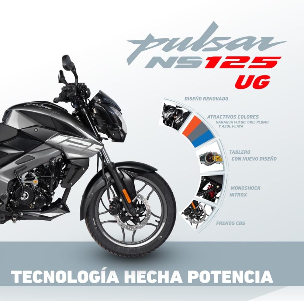 BAJAJ Motocicleta Pulsar NS 125 Naranja UG 2025