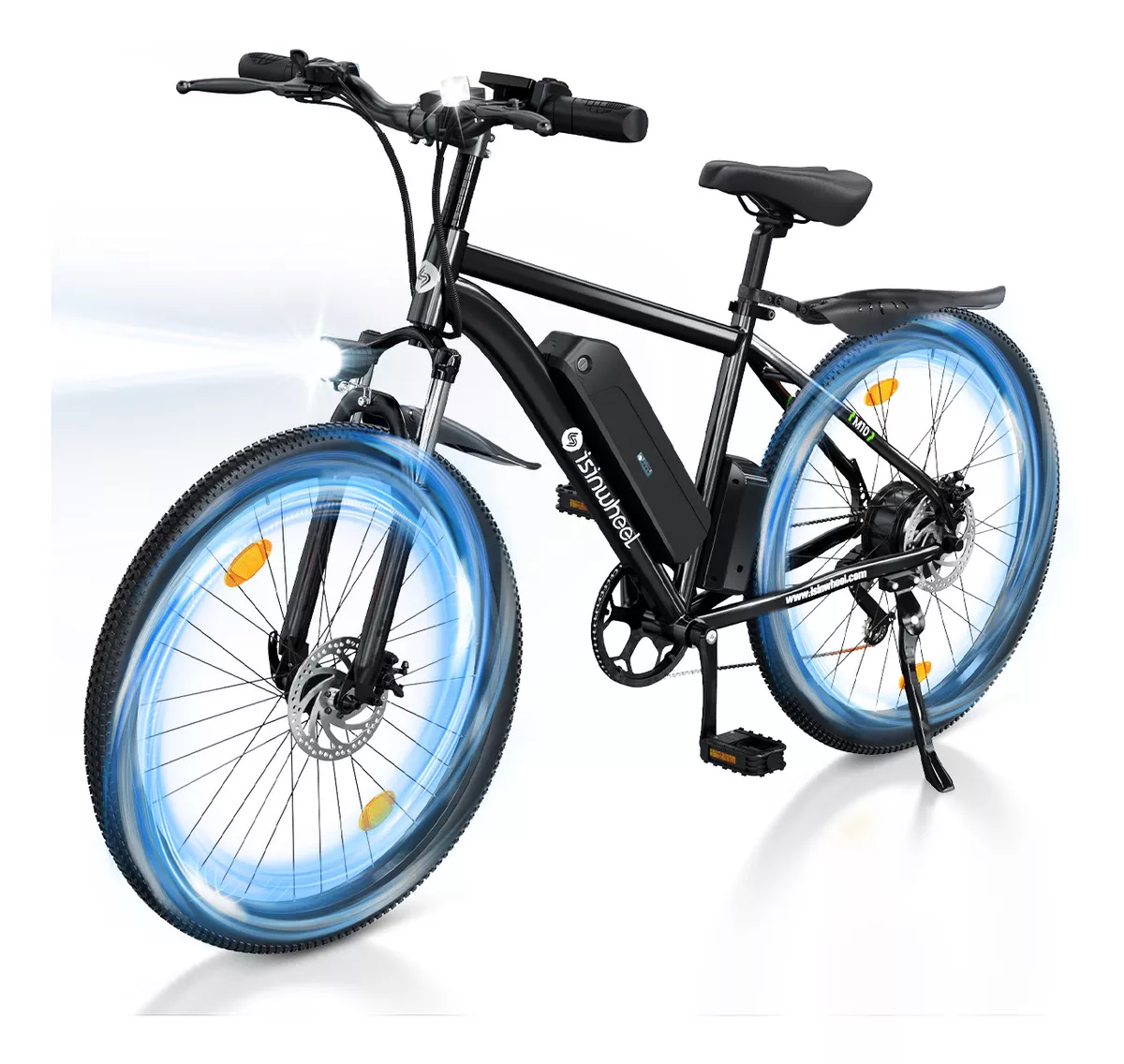 Bicicleta Eléctrica Para Adultos Motor De 1000 W De Potencia Máxima, Autonomía De 80 Km, Neumáticos De 26 Bicicleta De Montaña Eléctrica Para Desplazamientos Diarios Con Batería Extraíble De 10.4ah