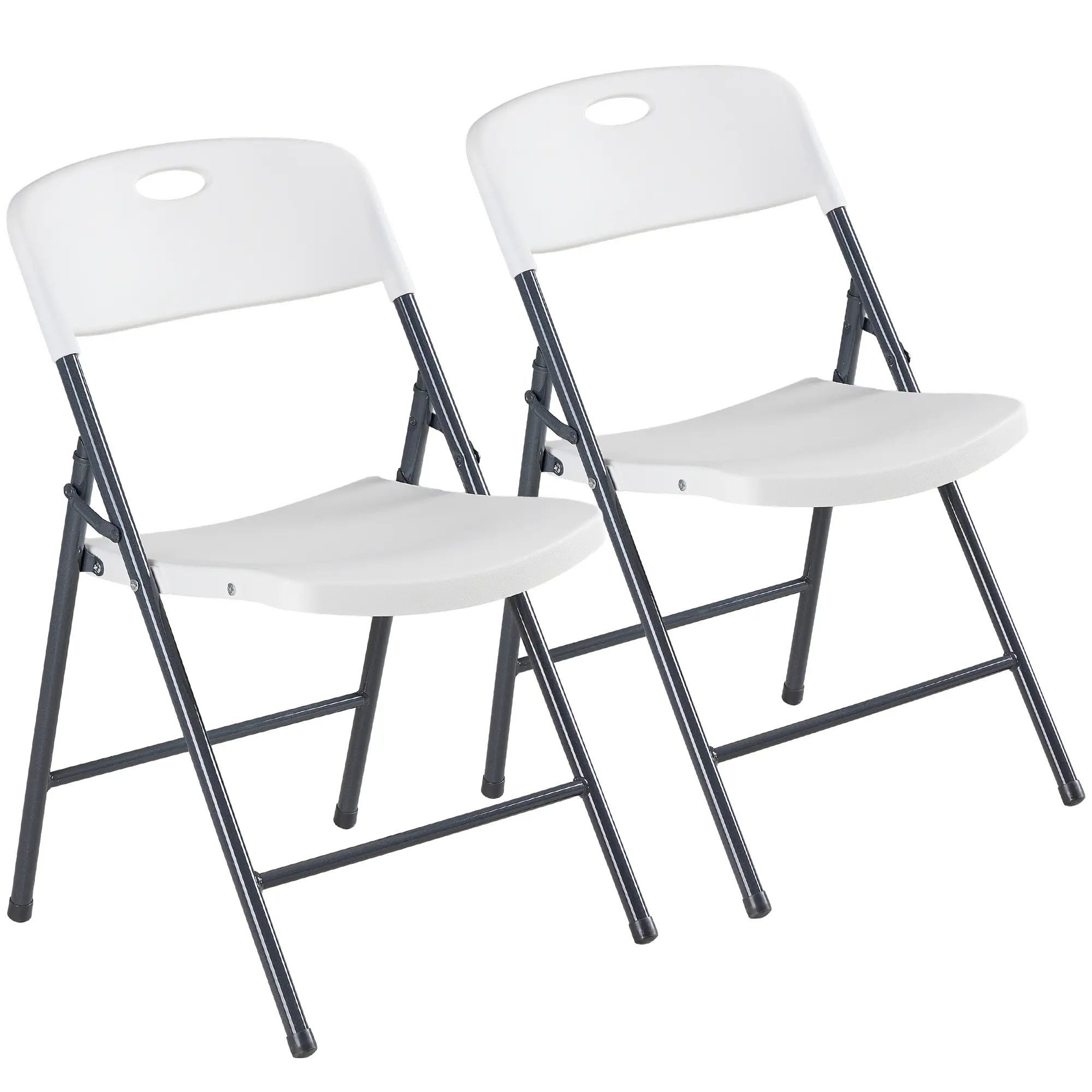 【Excelente relación calidad-precio】 Sillas plegables con respaldo ergonómico — De plástico resistente, apilables y portátiles — Capacidad de carga de 330 lb — Ideales para el hogar, oficina, fiestas, bodas, patios y jardines — Uso en interiores y exterior