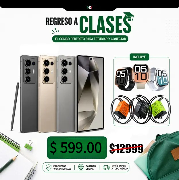 Combo Teléfono Inteligente | Con regalo exclusivo | ​Batería de 8000mAh con Charge de 18W | 6.8" y 90Hz | Cámara de 50MP | Doble ranura para tarjetas SIM |