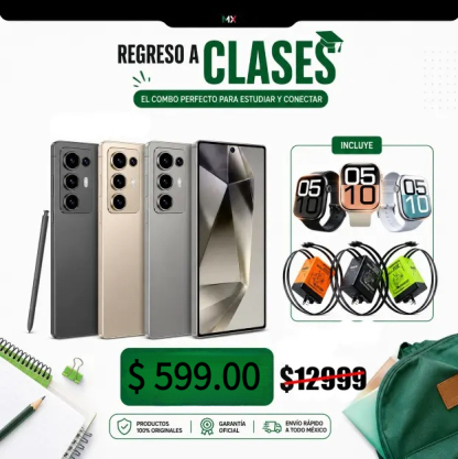Combo Teléfono Inteligente | Con regalo exclusivo | ​Batería de 8000mAh con Charge de 18W | 6.8" y 90Hz | Cámara de 50MP | Doble ranura para tarjetas SIM |
