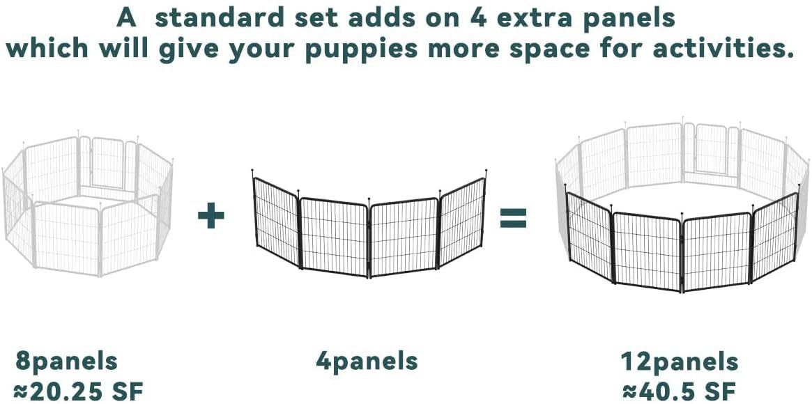 FXW Rollick Corral para Perros para Patio, RV Camping│Patentado, 24 Pulgadas 8 Paneles