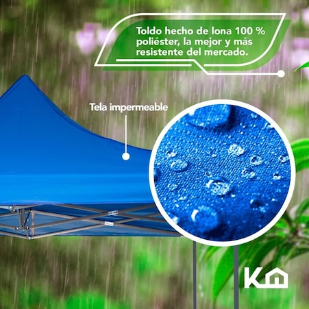 Toldo Carpa Impermeable Plegable Acero 2x2 M Bolsa