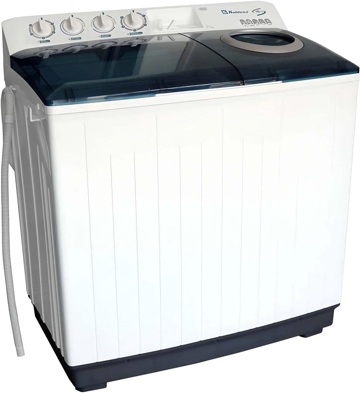 Koblenz Lavadora Dos Tinas de 22 Kg y 3 Velocidades con Secado Rápido y Lavado por Impulsor, Desagüe Manual, Timer de Lavado y Secado, Estructura de Plástico de Alta Resistencia, Blanca LDM-22B
