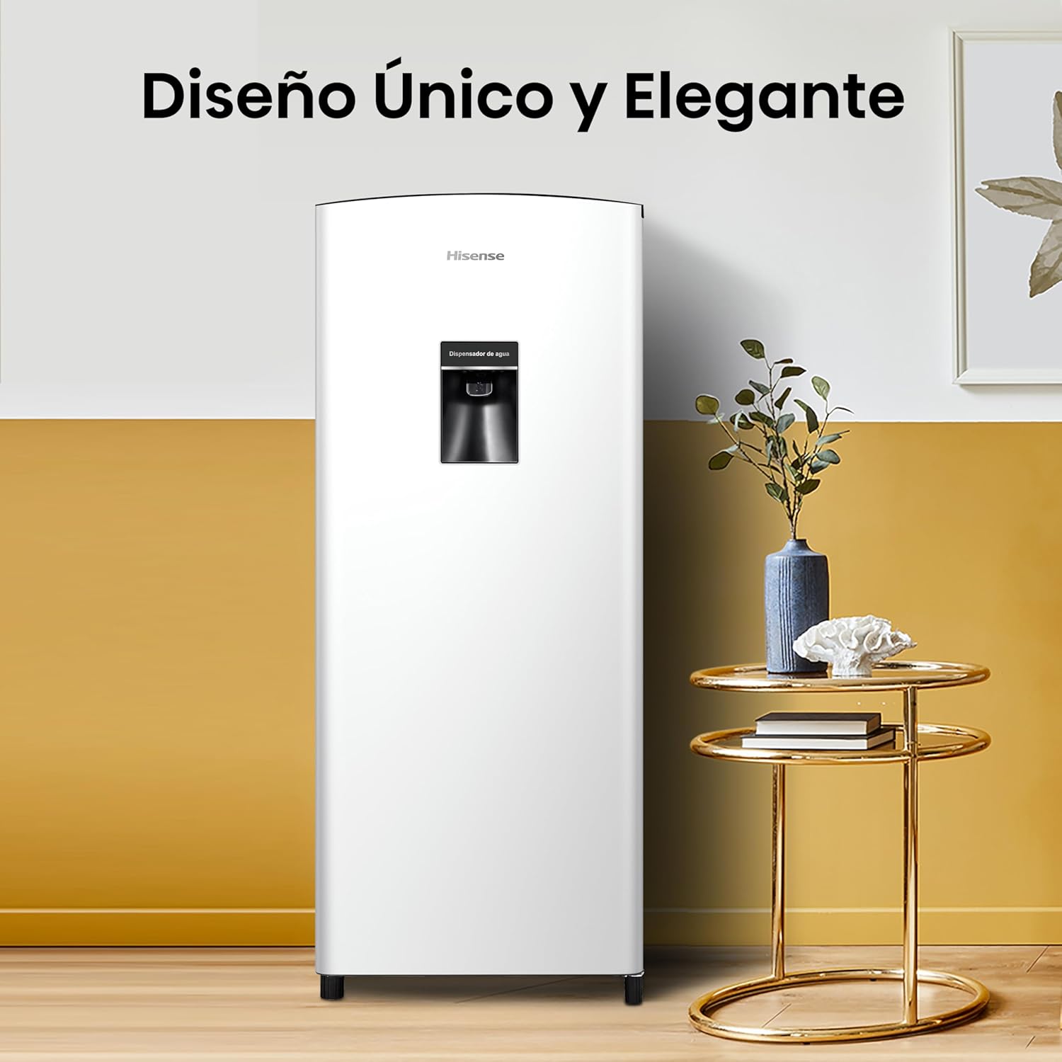 Hisense RR63D6WGX-Refrigerador Una Puerta, 6.3 pies cúbicos con Dispensador de Agua,Deshielo Semiautomático,Sello de Puerta Antibacteriano,52x54x128cm(AnchoxLargoxAlto),Gris
