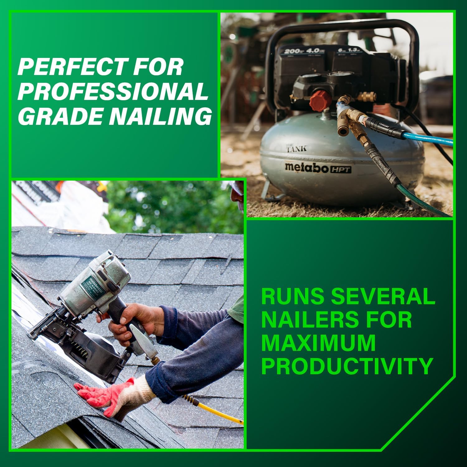 Metabo HPT Compresor de Aire | THE TANK | 200 PSI | 6 Galones | Ec914S